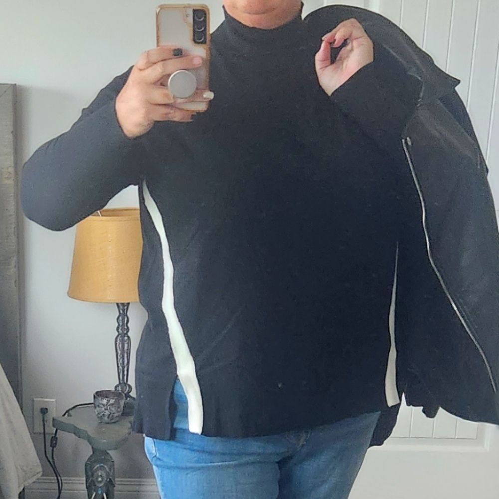LB Mockneck Longsleeve Black Knit Sweater 18/20 - Picture 7 of 7